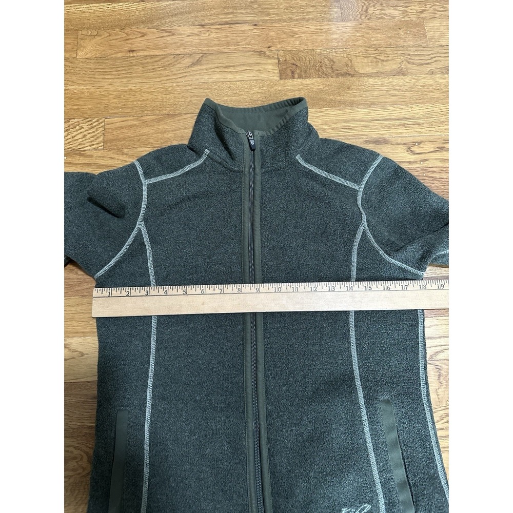 KUHL Alfpaca Fleece Jacket Women's Small Green Full Zip Mock Neck Hiking Outdoor - Picture 9 of 12